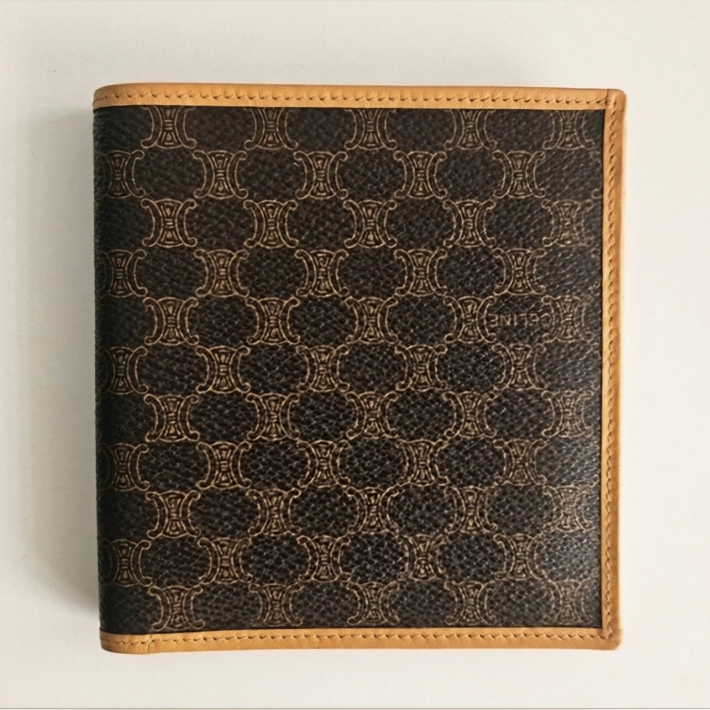 Celine Brown Macadam Mens Bifold Wallet